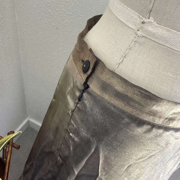 JS Collections Women’s 12 Skirt Gold Full Length Vintage Skirt - Picture 3 of 3